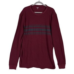 Sonoma Goods For Life Shirt Mens XLT Red Stripe Thermal Long Sleeve‎ Big & Tall